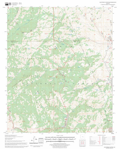 US Forest Service - Topo Haunted Canyon, AZ FSTopo Legacy digital map