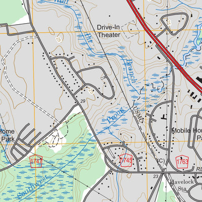 US Forest Service - Topo Havelock, NC FSTopo Legacy digital map