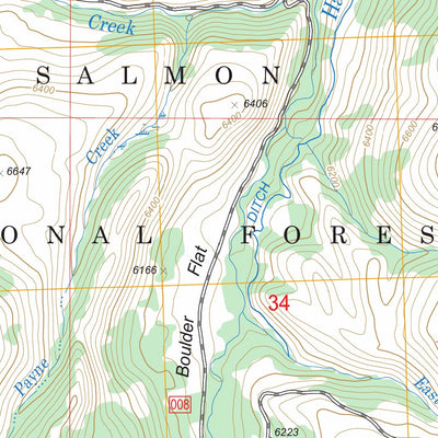 US Forest Service - Topo Hayden Creek, ID FSTopo Legacy digital map