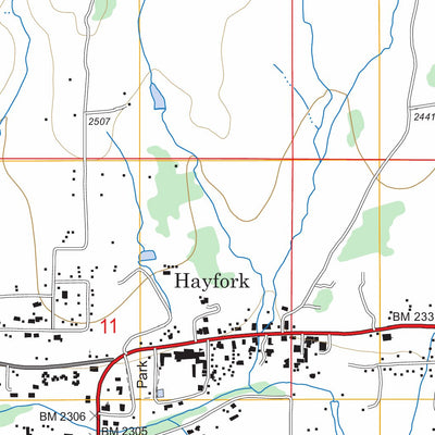 US Forest Service - Topo Hayfork, CA FSTopo Legacy digital map