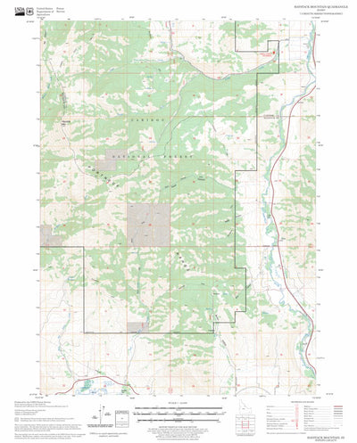 US Forest Service - Topo Haystack Mountain, ID FSTopo Legacy digital map