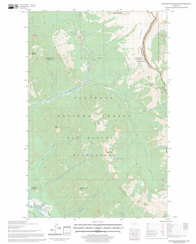 US Forest Service - Topo Haystack Mountain, MT FSTopo Legacy digital map