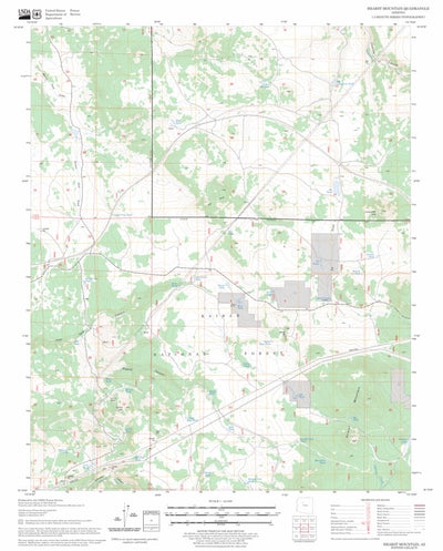 US Forest Service - Topo Hearst Mountain, AZ FSTopo Legacy digital map