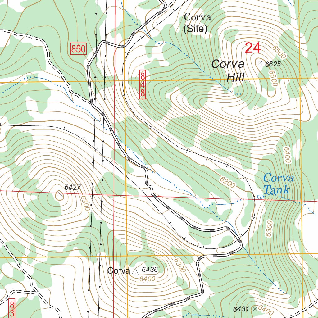 Hearst Mountain, AZ FSTopo Legacy Map by US Forest Service - Topo ...
