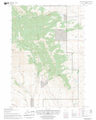 US Forest Service - Topo Heart Mountain, ID FSTopo Legacy digital map