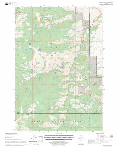 US Forest Service - Topo Heavens Gate, ID FSTopo Legacy digital map