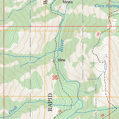US Forest Service - Topo Heavens Gate, ID FSTopo Legacy digital map