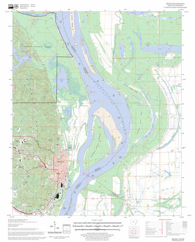 US Forest Service - Topo Helena, AR - MS FSTopo Legacy digital map