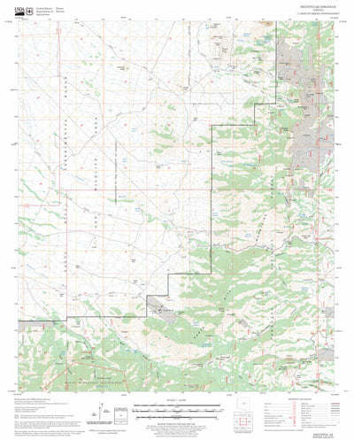 US Forest Service - Topo Helvetia, AZ FSTopo Legacy digital map