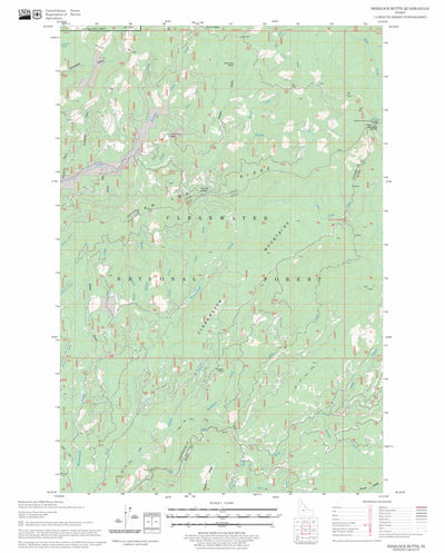 US Forest Service - Topo Hemlock Butte, ID FSTopo Legacy digital map