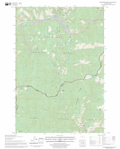 US Forest Service - Topo Henderson Ridge, MT - ID FSTopo Legacy digital map