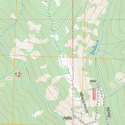 US Forest Service - Topo Henderson Ridge, MT - ID FSTopo Legacy digital map