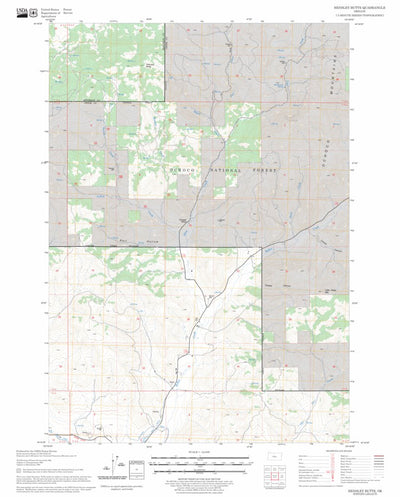 US Forest Service - Topo Hensley Butte, OR FSTopo Legacy digital map
