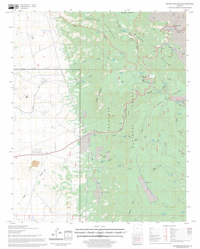 US Forest Service - Topo Hickey Mountain, AZ FSTopo Legacy digital map
