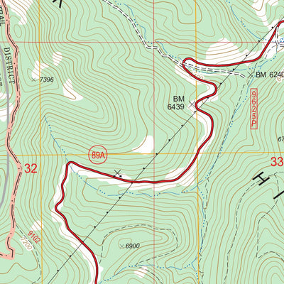 US Forest Service - Topo Hickey Mountain, AZ FSTopo Legacy digital map