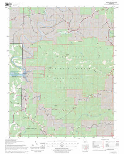 US Forest Service - Topo Hilda, MO FSTopo Legacy digital map