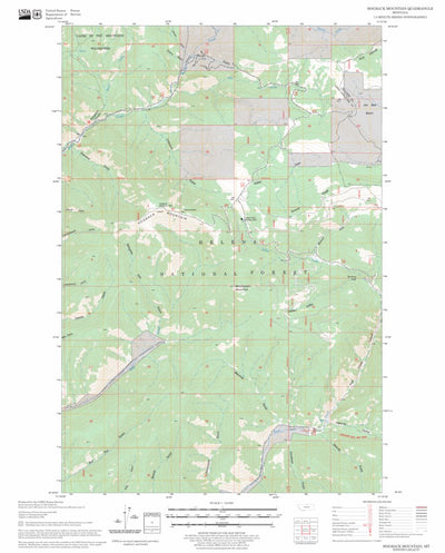 US Forest Service - Topo Hogback Mountain, MT FSTopo Legacy digital map