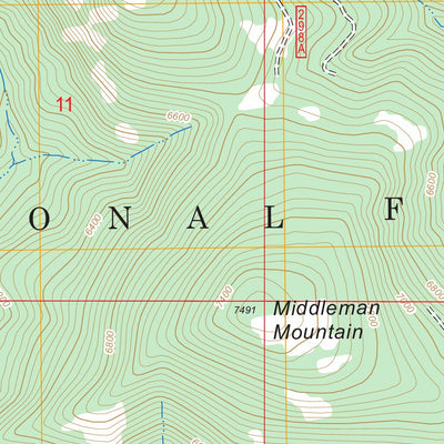 US Forest Service - Topo Hogback Mountain, MT FSTopo Legacy digital map