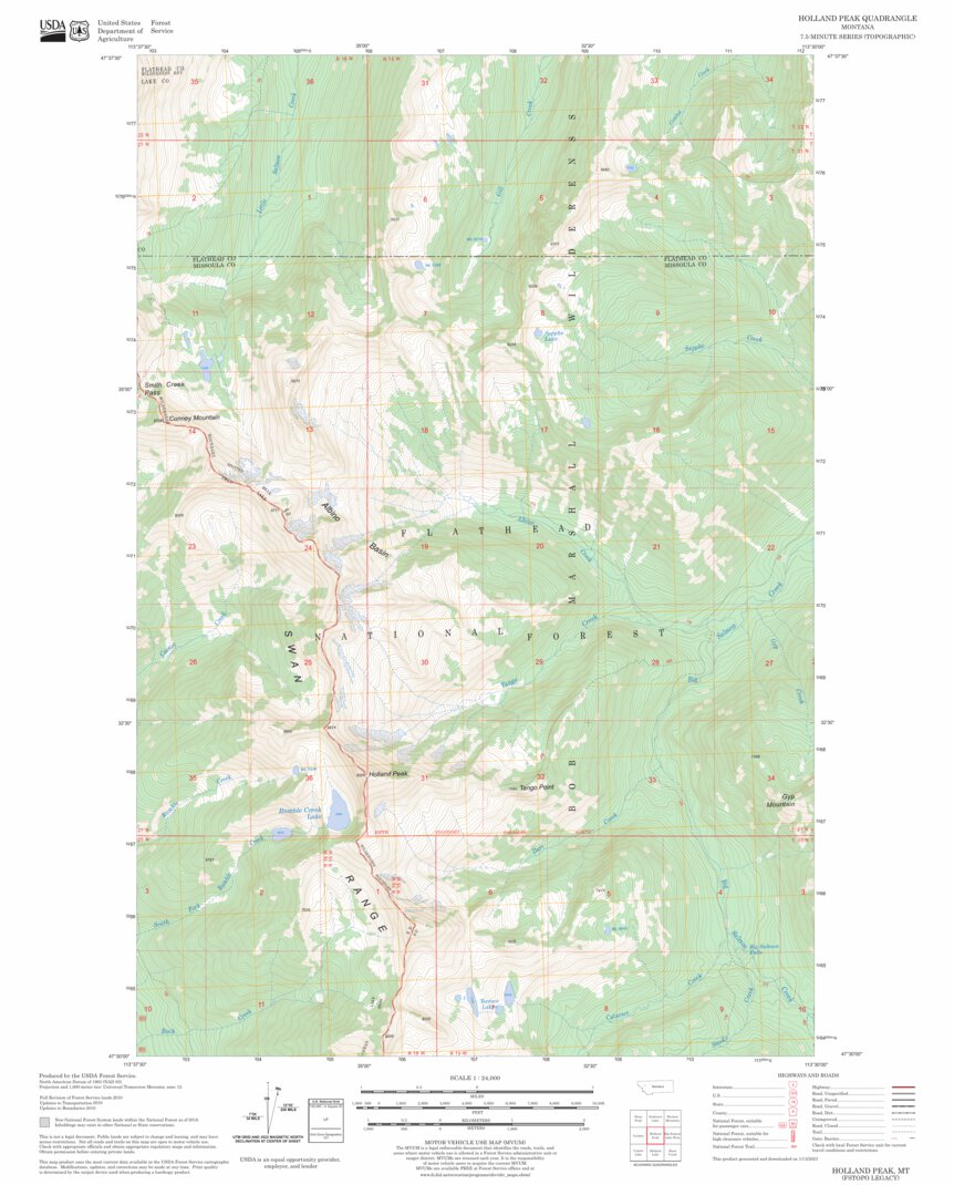 Mount Ghakis Map Holland Peak, MT FSTopo Legacy Map by US Forest Service - Topo | Avenza ...