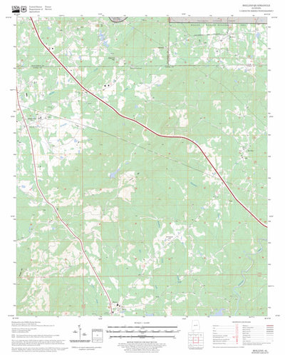 US Forest Service - Topo Hollins, AL FSTopo Legacy digital map