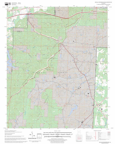 US Forest Service - Topo Hollis Crossroads, AL FSTopo Legacy digital map