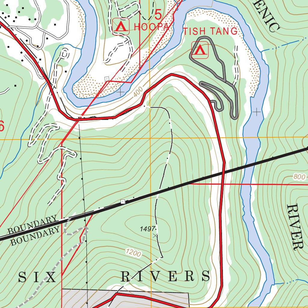 Hoopa, CA FSTopo Legacy Map by US Forest Service - Topo | Avenza Maps