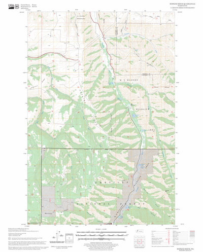 US Forest Service - Topo Hopkins Ridge, WA FSTopo Legacy digital map