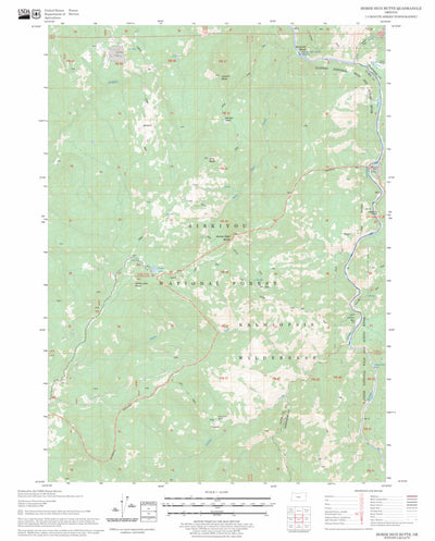 US Forest Service - Topo Horse Sign Butte, OR FSTopo Legacy digital map