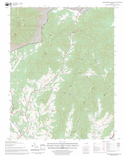 US Forest Service - Topo Horseshoe Mountain, VA FSTopo Legacy digital map