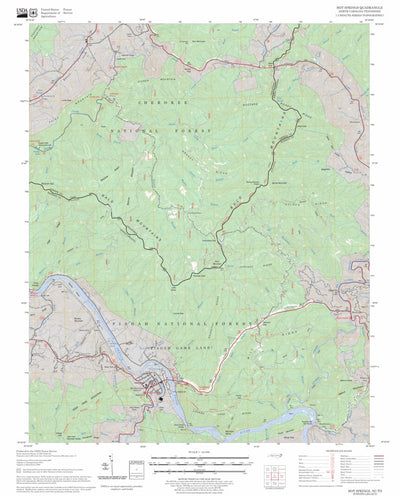 US Forest Service - Topo Hot Springs, NC - TN FSTopo Legacy digital map