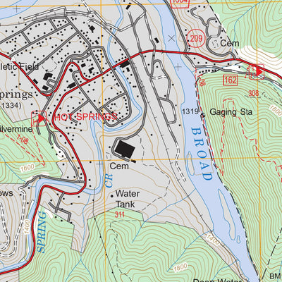 US Forest Service - Topo Hot Springs, NC - TN FSTopo Legacy digital map