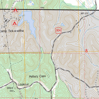 US Forest Service - Topo Houston East, MS FSTopo Legacy digital map