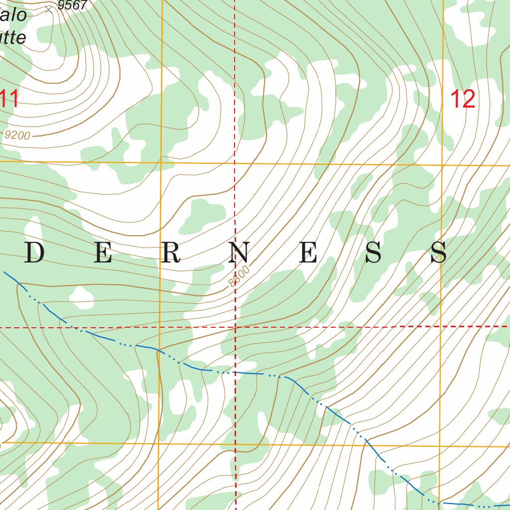 Hummingbird Peak, MT - WY FSTopo Legacy Map by US Forest Service - Topo ...