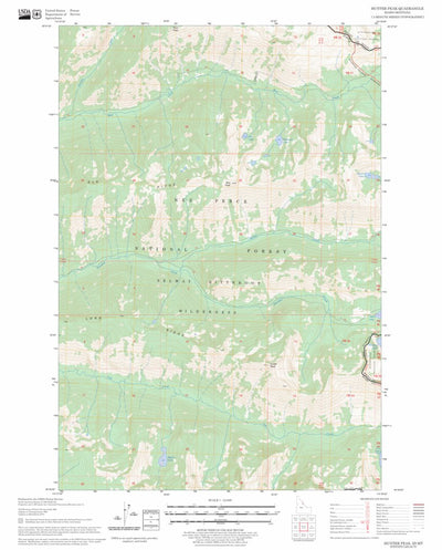 US Forest Service - Topo Hunter Peak, ID - MT FSTopo Legacy digital map