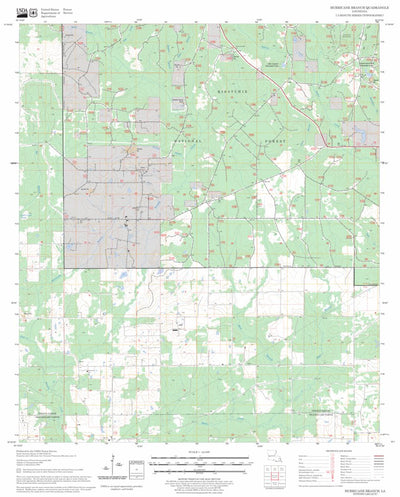 US Forest Service - Topo Hurricane Branch, LA FSTopo Legacy digital map