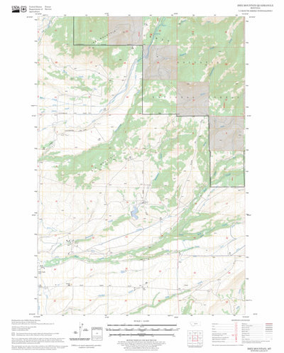 US Forest Service - Topo Ibex Mountain, MT FSTopo Legacy digital map