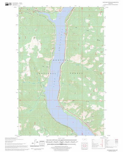 US Forest Service - Topo Inch Mountain, MT FSTopo Legacy digital map