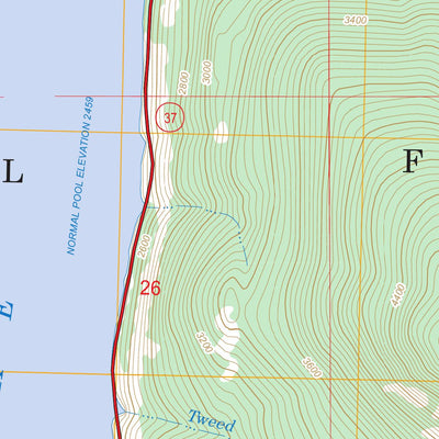 US Forest Service - Topo Inch Mountain, MT FSTopo Legacy digital map