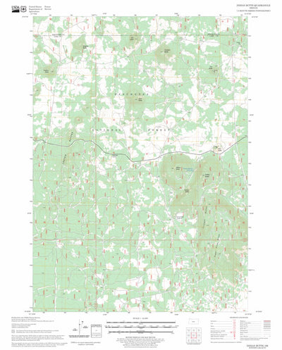 US Forest Service - Topo Indian Butte, OR FSTopo Legacy digital map