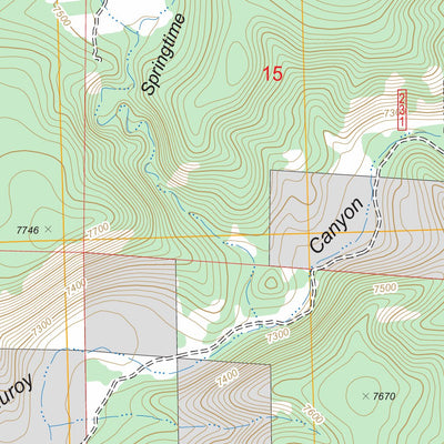 US Forest Service - Topo Indian Peaks East, NM FSTopo Legacy digital map