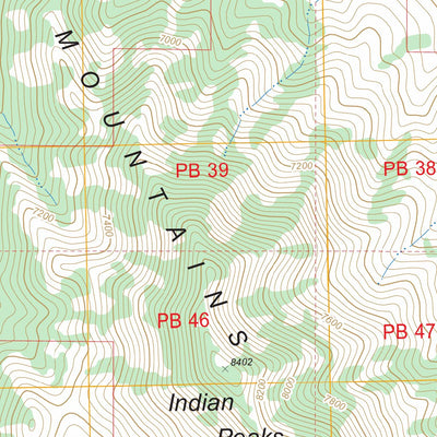 US Forest Service - Topo Indian Peaks, UT FSTopo Legacy digital map