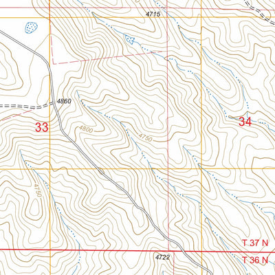 US Forest Service - Topo Ireton Draw, WY FSTopo Legacy digital map