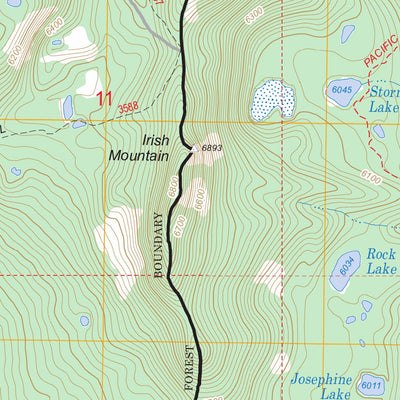 US Forest Service - Topo Irish Mountain, OR FSTopo Legacy digital map