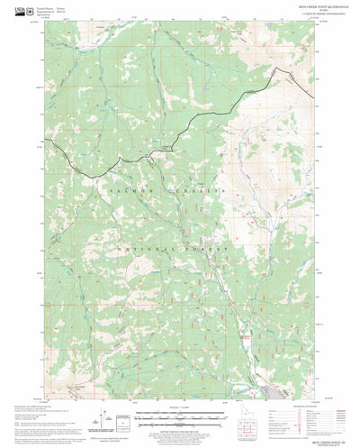 US Forest Service - Topo Iron Creek Point, ID FSTopo Legacy digital map