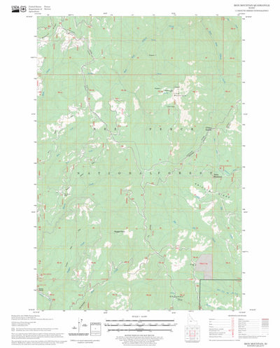 US Forest Service - Topo Iron Mountain, ID FSTopo Legacy digital map