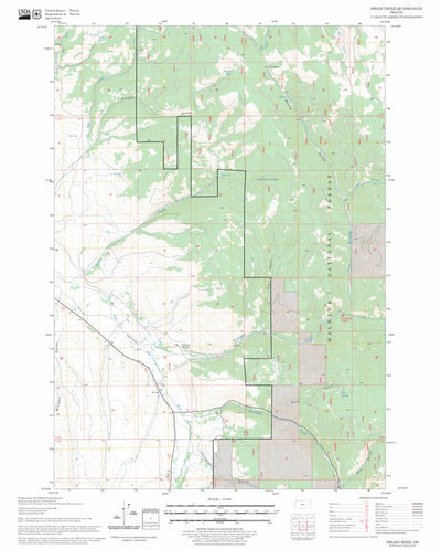 US Forest Service - Topo Isham Creek, OR FSTopo Legacy digital map