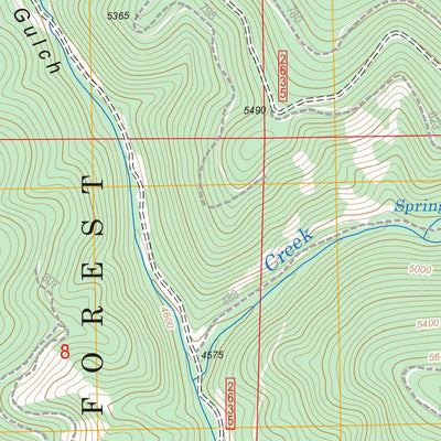 US Forest Service - Topo Isham Creek, OR FSTopo Legacy digital map