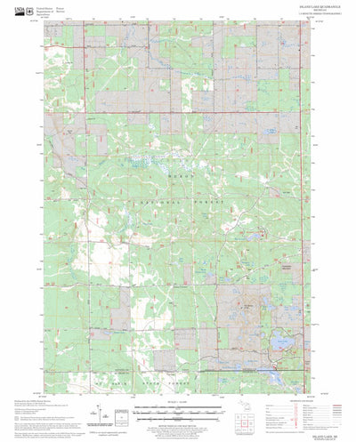 US Forest Service - Topo Island Lake, MI FSTopo Legacy digital map