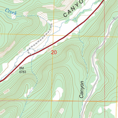 US Forest Service - Topo Jacks Canyon, CO FSTopo Legacy digital map