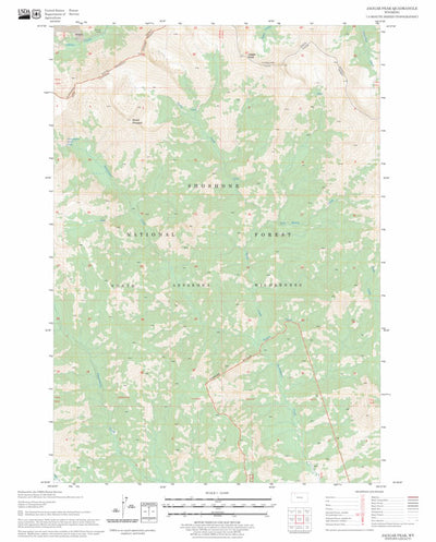 US Forest Service - Topo Jaggar Peak, WY FSTopo Legacy digital map
